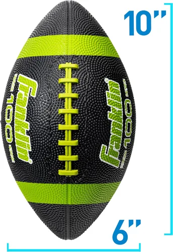 Vista 6 de Franklin Sports Balones de fútbol americano de goma para niños Junior Grip-Rite tamaño juvenil - Balones de fútbol americano Peewee Kids duraderos
