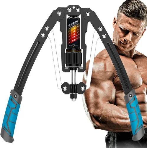 Vista 12 de EAST MOUNT - Ejercitador de brazo giratorio ajustable de 10 a 199 kg de potencia hidráulica, expansor de pecho para casa, equipo de entrenamiento