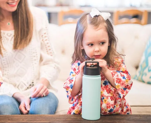 Vista 8 de Simple Modern botella de agua reutilizable con tapa con pajilla, termo de acero inoxidable con aislamiento al vacío, para gimnasio, colección