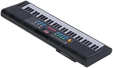 Vista 7 de Piano digital, multifuncional con micrófono, teclado eléctrico de 61 teclas para principiantes, estudiantes, práctica en casa, estudio de grabación