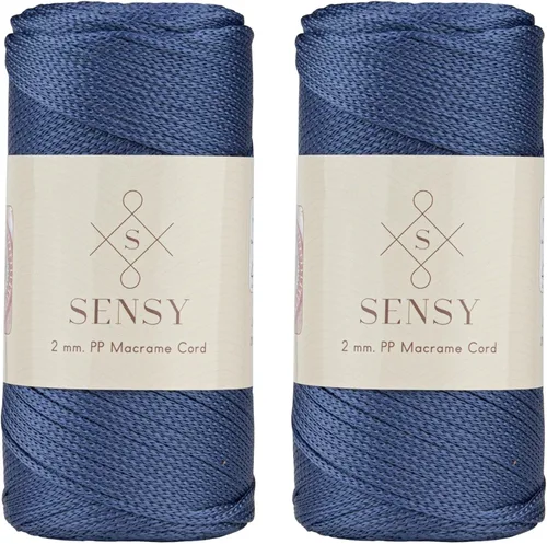 Vista 161 de Sensy Premium 2mm 229.5 metros de cuerda de poliéster 100% cordón de polipropileno Cordón de macramé 2mm Cordón para bolso de crochet Hilo