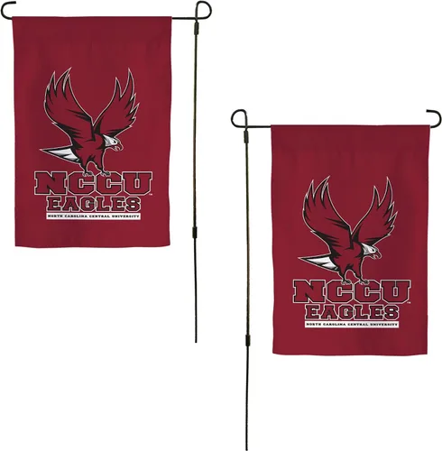 Vista 7 de Bandera de jardín de la Universidad Central de Carolina del Norte NCCU Eagles Banner 100% poliéster (diseño A)