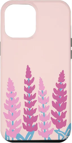 Vista 6 de iPhone 14 Lindo altramuz polyphyllus flor púrpura planta floral para mujeres caso