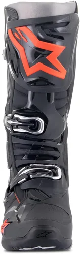 Vista 5 de Alpinestars Botas Tech 10 para hombre, Negro/Rojo Fluo, 7