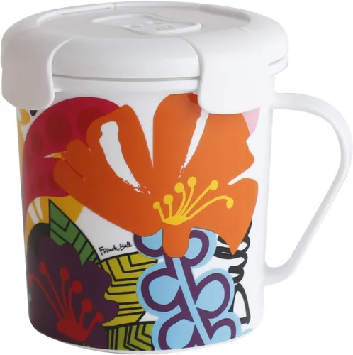 Vista 9 de French Bull Taza de sopa de 23 onzas con asa y tapa ventilada, almacenamiento de alimentos, agarre fresco, a prueba de fugas, apto para lavavajillas