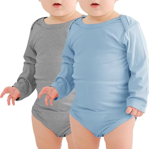 Vista 12 de Jimonda Rayón De Bambú Bebé Body Manga Larga Niño Niña Mameluco Suave Rubor y limón