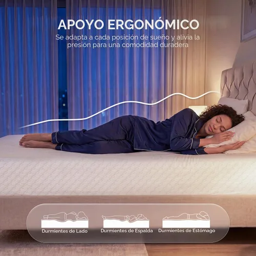 Vista 6 de Neo Sleep Twin - Alivio de presión de colchón de espuma viscoelástica