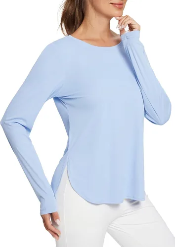 Vista 121 de BALEAF - Camisetas de sol de manga larga para mujer, con FPU 50+, para senderismo, ligeras, de secado rápido, protección contra rayos ultravioleta