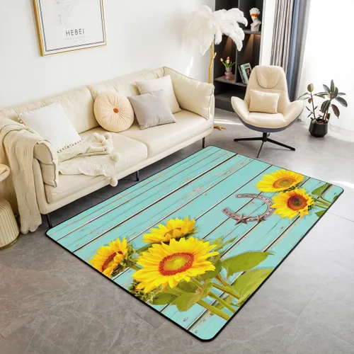 Vista 11 de Erosebridal Alfombra de vaquero occidental de 3 x 5, alfombra de caballo de toro para niños y hombres, alfombra azteca bohemia que no se desprende
