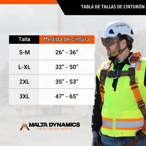Vista 7 de Razorback Elite MAXX - Arnés de seguridad y kit de protección contra caídas con cinturón lumbar cosido y asas de rescate integradas para detención