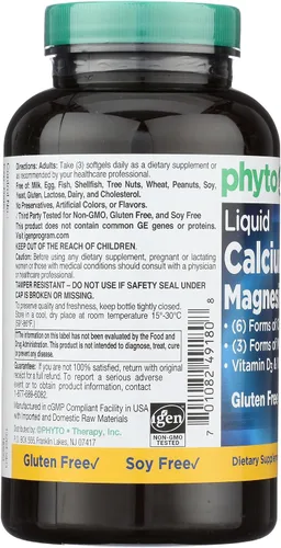 Vista 6 de Calcio líquido con cápsulas blandas de magnesio, 1000 mg, 180