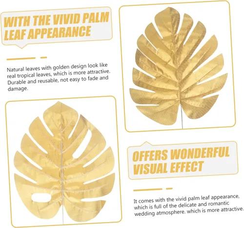 Vista 9 de Hojas de simulación 20 piezas de hojas de Monstera artificiales para decoración interior y exterior arreglo floral