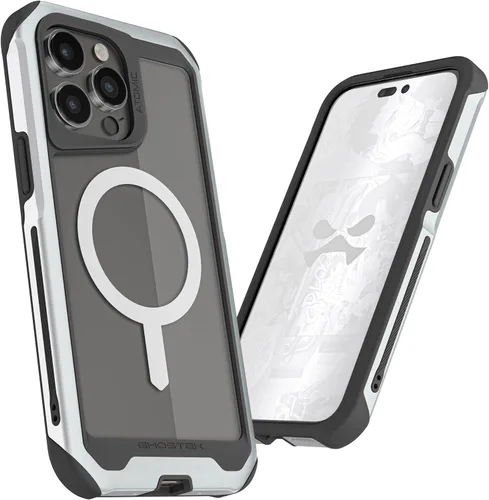 Vista 179 de Ghostek Atomic - Funda delgada para Galaxy Z Flip 4, parte trasera de aramida con parachoques de aluminio rojo, funda protectora de doble capa a