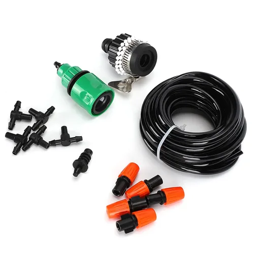 Vista 9 de Fydun Sistema automático de micro riego para plantas, accesorios para jardín, cama de flores, patio, césped, sistema de micro riego automático