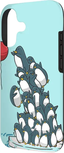 Vista 2 de Penguins Balloon Funny Sea Bird Water Animal Girls Gift Case for iPhone 17
