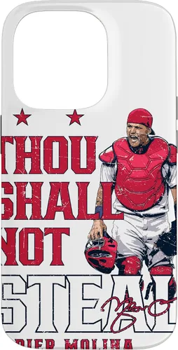 Vista 17 de Thou Shall Not Steal Yadier Molina St Louis MLBPA - Carcasa para iPhone 17