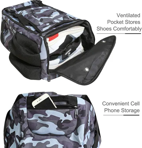 Vista 5 de ZOEA - Mochila para bate de béisbol para niños y equipo de softbol y herramientas para jóvenes y adultos, gran capacidad para 4 bates, casco