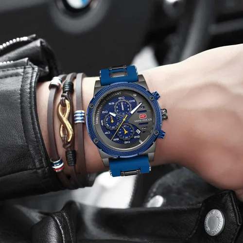 Vista 4 de AIMES Mens Watches for Men Casual Chronograph Waterproof Sport Military Watch Analog Quartz Movement Stylish Luxury Dress Wrist Watch Elegant Gift