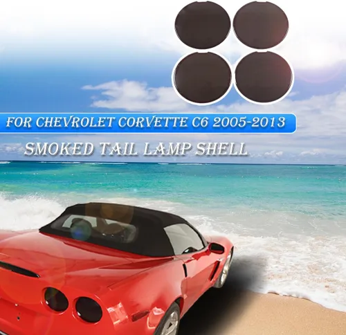 Vista 3 de Cubierta de marco de lámpara de faros traseros de automóvil para Chevrolet Corvette C6 2005-2013, luces reflectoras de parachoques trasero