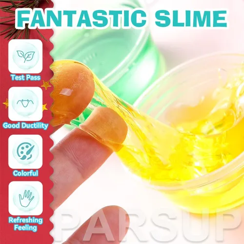 Vista 3 de Calendario de Adviento de Slime de Navidad 2025 para Niños, Set de Regalo Sorpresa de Fiesta de Cristal para Niños, Calendario de Cuenta Regresiva