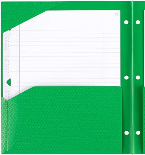 Vista 4 de Five Star DuraShield - Carpeta de plástico antimicrobiana de 2 bolsillos, 4 unidades (330010-ECM)
