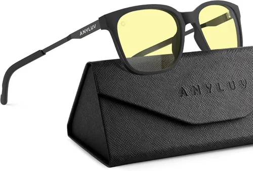 Vista 20 de ANYLUV Blue Light Glasses for Men, Lightweight Computer Gaming Glasses, Stylish Anti Eyestrain Blue Light Blocking Men