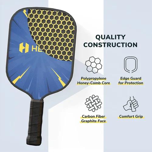 Vista 5 de Helium Paleta de pickleball para niños, paleta de tamaño infantil para niños de 12 años en adelante, núcleo de panal ligero, cara de golpe