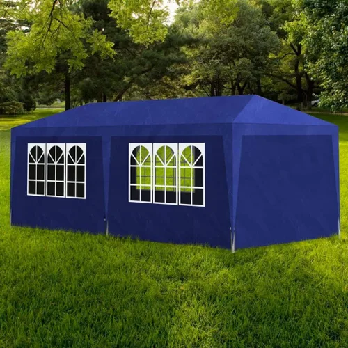 Vista 12 de Toldo desplegable, toldo con paredes laterales, kiosco para parrilla, tienda de campaña de 9 pies 10 pulgadas x 9 pies 10 pulgadas, color blanco
