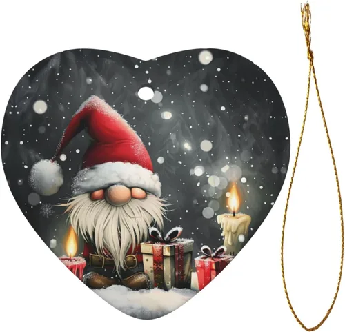Vista 13 de Adornos colgantes de cerámica para árbol de Navidad, decoración colgante en forma de estrella para suministros de fiesta en interiores y exteriores