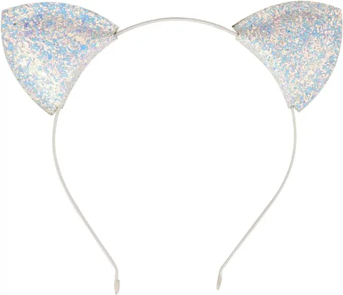 Vista 3 de Diadema con purpurina para orejas de gato, orejas de gato, orejas de gato, con purpurina y orejas de gato, para uso diario y decoración de fiestas