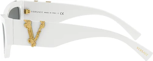Vista 2 de Versace Gafas de sol para mujer marco blanco lentes gris oscuro 2205in Blanco