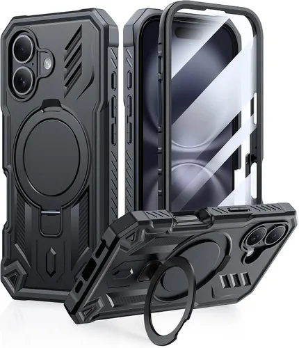 Vista 27 de FNTCASE Funda para iPhone Air Phone Case: Compatible con MagSafe Protector de pantalla integrado Soporte con grado militar a prueba de caídas