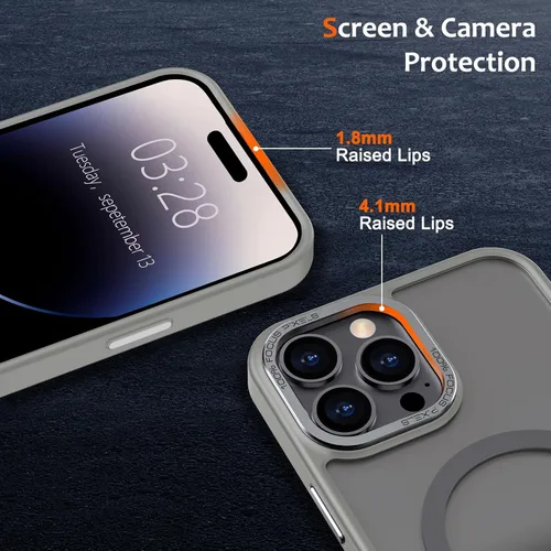 Vista 192 de Anuck - Funda magnética para iPhone 11 compatible con MagSafe, carcasa trasera mate translúcida dura, borde de TPU, delgada, resistente a impactos