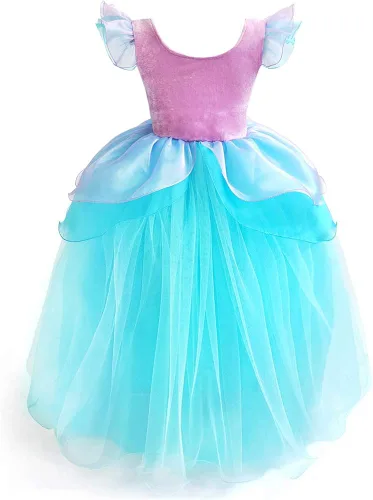 Vista 3 de Disfraz de princesa Cenicienta para niñas vestido de fiesta de cumpleaños Halloween