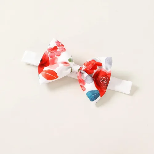 Vista 5 de YOUNGER TREE Ropa de bebé niña recién nacida, mameluco floral para bebé, mameluco para bebé, diadema para bebé, trajes de verano