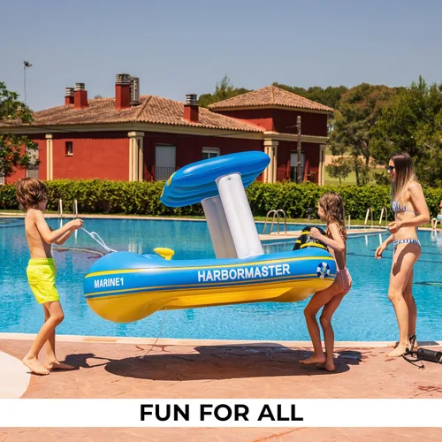 Vista 5 de Zone Tech - Flotadores inflables para piscina para niños, para niños pequeños, patrulla principal del puerto, flotador inflable para piscina