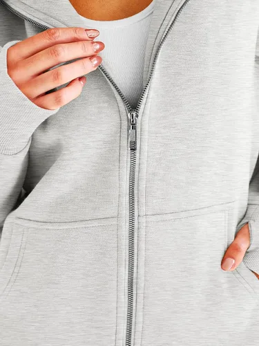 Vista 5 de Ezymall Sudaderas con capucha y cremallera para mujer, sudaderas de gran tamaño con bolsillos