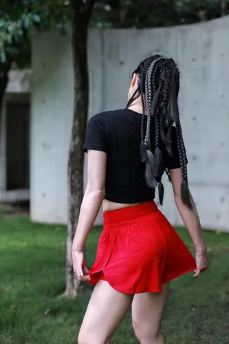 Vista 6 de FLUORY Pantalones cortos de correr 2 en 1 para mujer, cintura alta, ligeros, atléticos, entrenamiento, gimnasio, yoga, deportes, con bolsillos