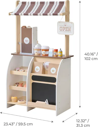 Vista 5 de Teamson Kids Espresso Treats - Soporte de madera para café