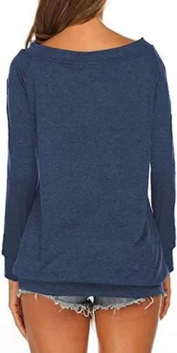 Vista 3 de Made in 72 Impreso 50 Cumpleaños Con Hombros Descubiertos Cuello Redondo Camiseta Tops Mujer