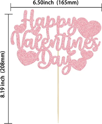 Vista 102 de Ephlyn 24 adornos para cupcakes con purpurina para el día de San Valentín, dulce amor, corazón, día de San Valentín, decoración para cupcakes