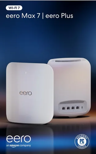 Vista 9 de Router wifi Amazon eero Max 7 con 1 mes gratis de eero Plus (renovación automática): Admite planes de internet de hasta 10 Gbps, cobertura de hasta