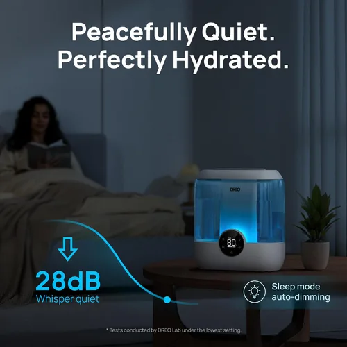 Vista 7 de DREO Humidificadores para dormitorio, humidificador de niebla fría de gran tamaño de 6 litros para habitación grande, tiempo de funcionamiento de 60