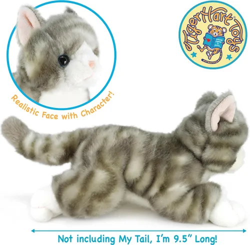 Vista 3 de TigerHart Gavin The Grey Tabby Cat - Peluche de 13 pulgadas