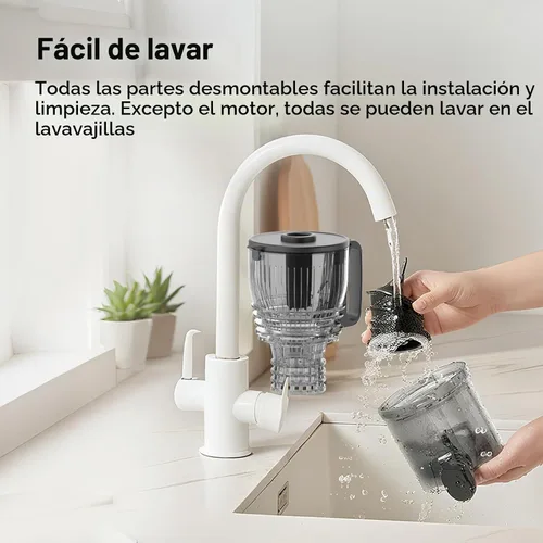 Vista 7 de Exprimidor de prensa en frío – Conducto de alimentación extra ancho de 5.8 pulgadas Máxima retención de nutrientes Exprimidor de masticación