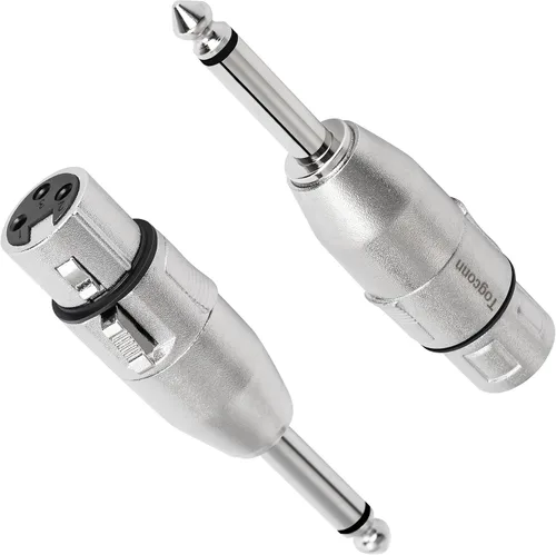 Vista 14 de Adaptador TRS de 1/4" a XLR 2 paquete - Adaptadores XLR macho y hembra de 6.35mm 1/4" 0.25 in TRS hembra a (XLR macho y XLR hembra)