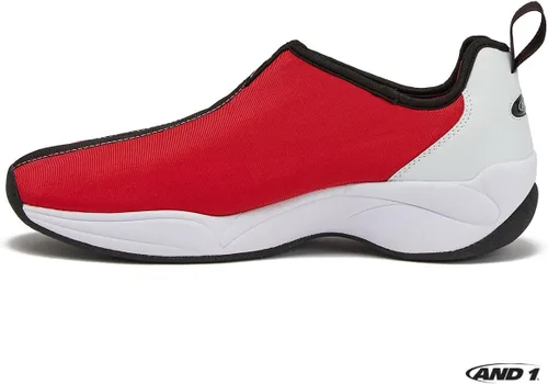 Vista 3 de AND1 Too Chillin - Zapatos sin cordones para hombre, zapatos de baloncesto retro fuera de la cancha para hombre, talla 7-16, negro, blanco, azul