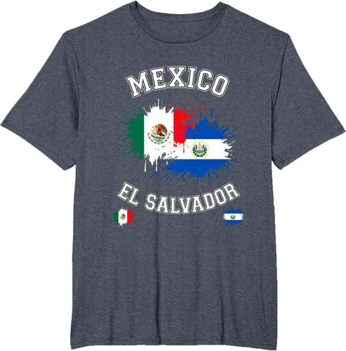 Vista 106 de Camiseta de recuerdo de la bandera vintage de El Salvador de México