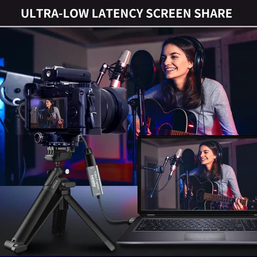 Vista 4 de Papeaso Tarjetas de captura de video, 4K HDMI a USB 3.0 dispositivo de captura de video, 1080P HD 60 fps transmisión en vivo y grabación de video
