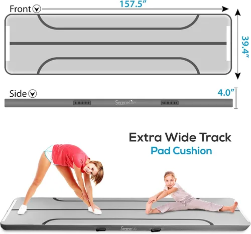 Vista 2 de SereneLife Colchoneta inflable para gimnasia